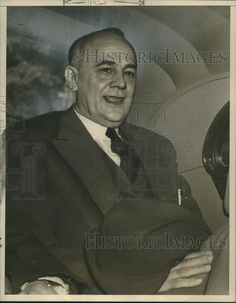 1940 Press Photo Dr. Clarence Dykstra-University of Wisconsin-Leaves White House
