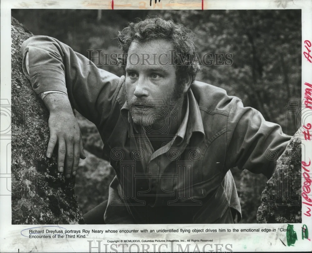 1977 Press Photo Richard Dreyfuss stars in "Close Encounters of the Third Kind."