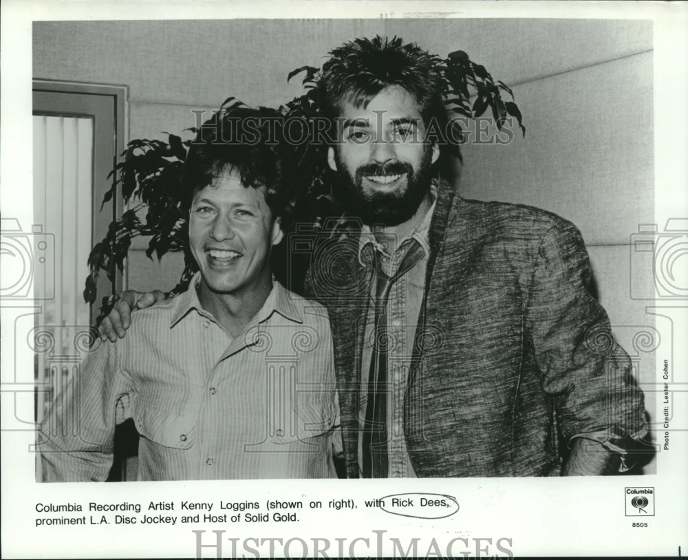 1985 Press Photo Recording artist Kenny Loggins & DJ Rick Dees - nox18687