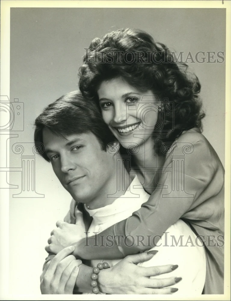 1984 Press Photo Terri Eoff & Matthew Ashford co-star in "Search for Tomorrow"