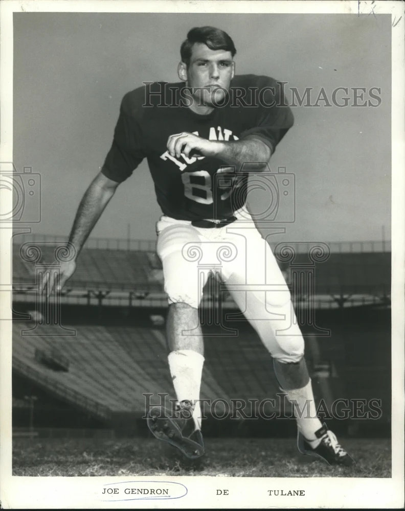 1968 Press Photo Joe Gendron, Tulane University, Defensive End - nox20886