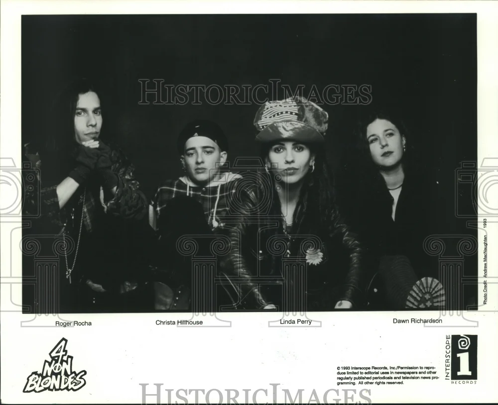 1993 Press Photo The 4-Non Blondes recording artists for Interscope - nox21195