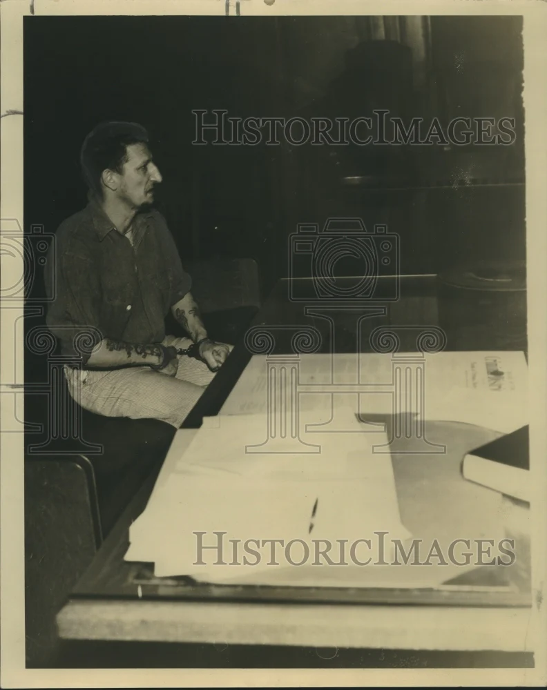 1937 Press Photo Anthony Guerrera, 32, ex-prizefighter under arrest for theft