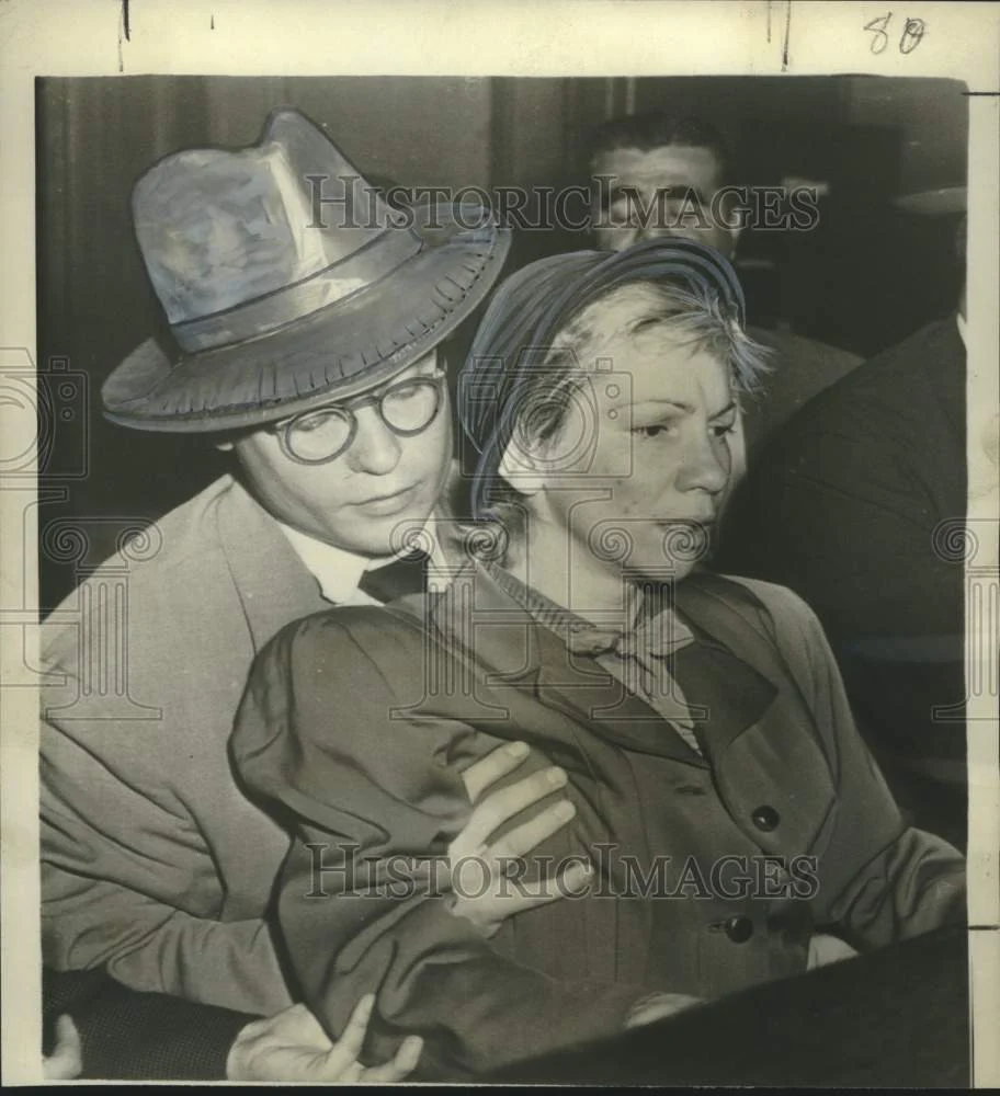1951 Press Photo Philene Kirkwood, Accused of Kidnapping Son, Husband