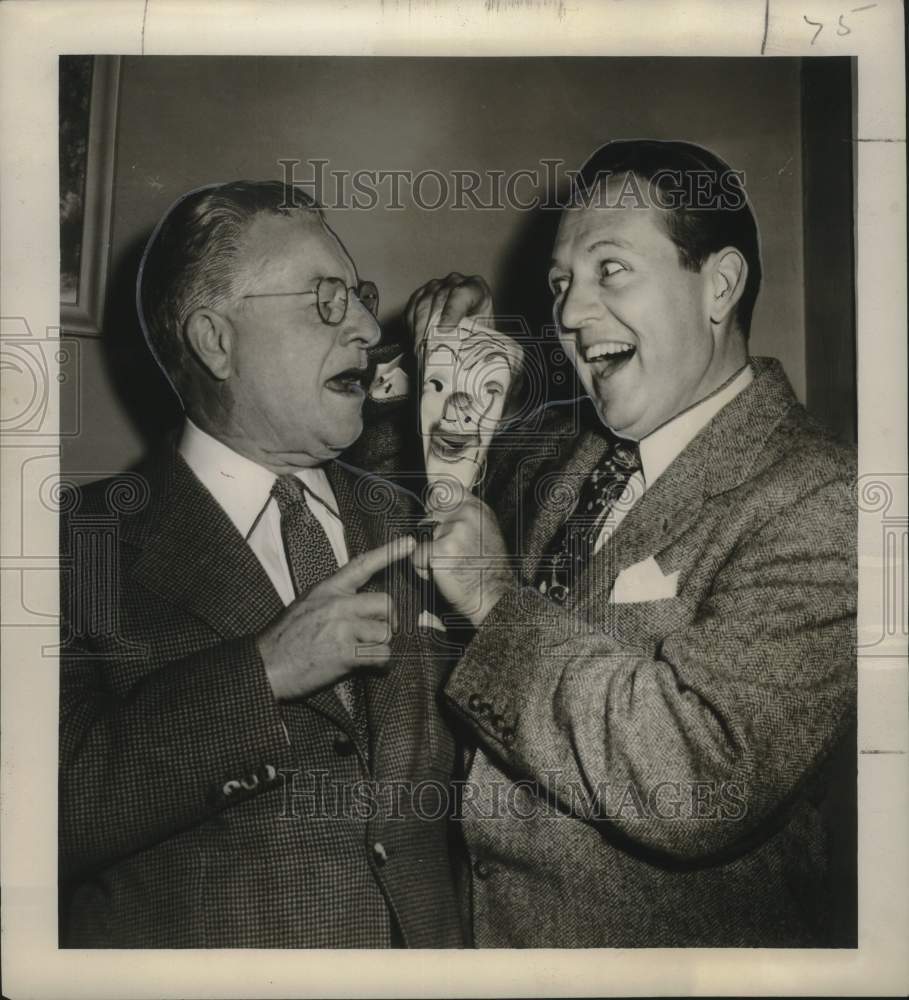 1952 Press Photo Funnymen Art Linkletter, Charles J. Correll in New Orleans