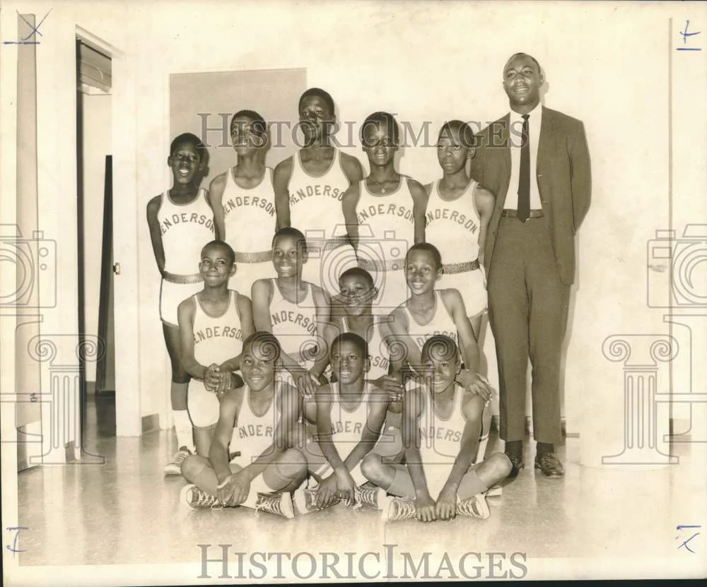 1968 Press Photo Henderson Elementary School Basketball Team, New Orleans